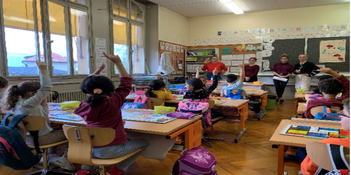 Lycée Jean-Piaget 2019-2020: Sensibilisation dans une classe de primaire